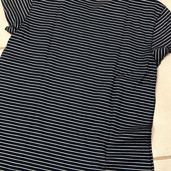 Abercrombie & Fitch Women Navy Blue Crew Neck stripe T-Shirt size XS - Picture 7 of 7
